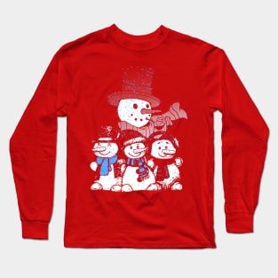 Happy Christmas - Happy Snowman Family Long Sleeve T-Shirt